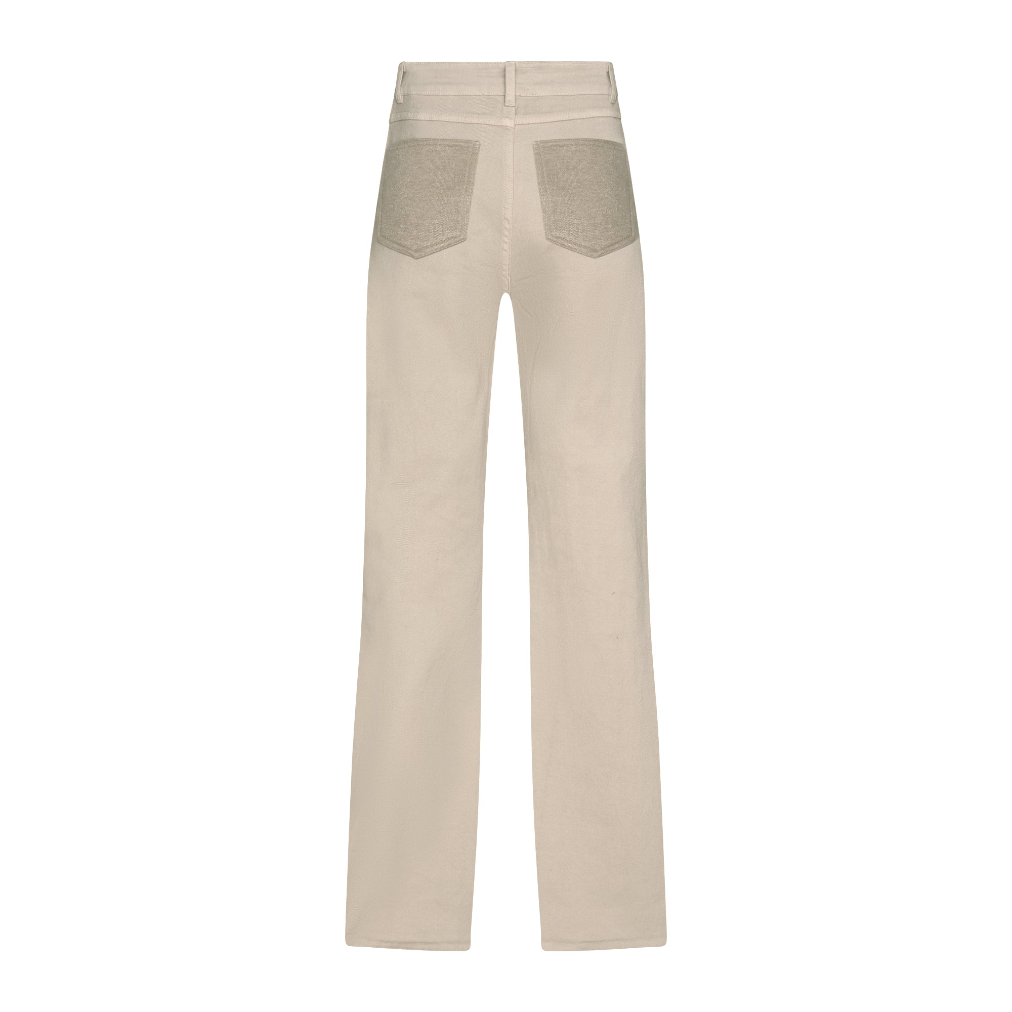 Oakleigh Flared Denim Pants with soft knit backpockets