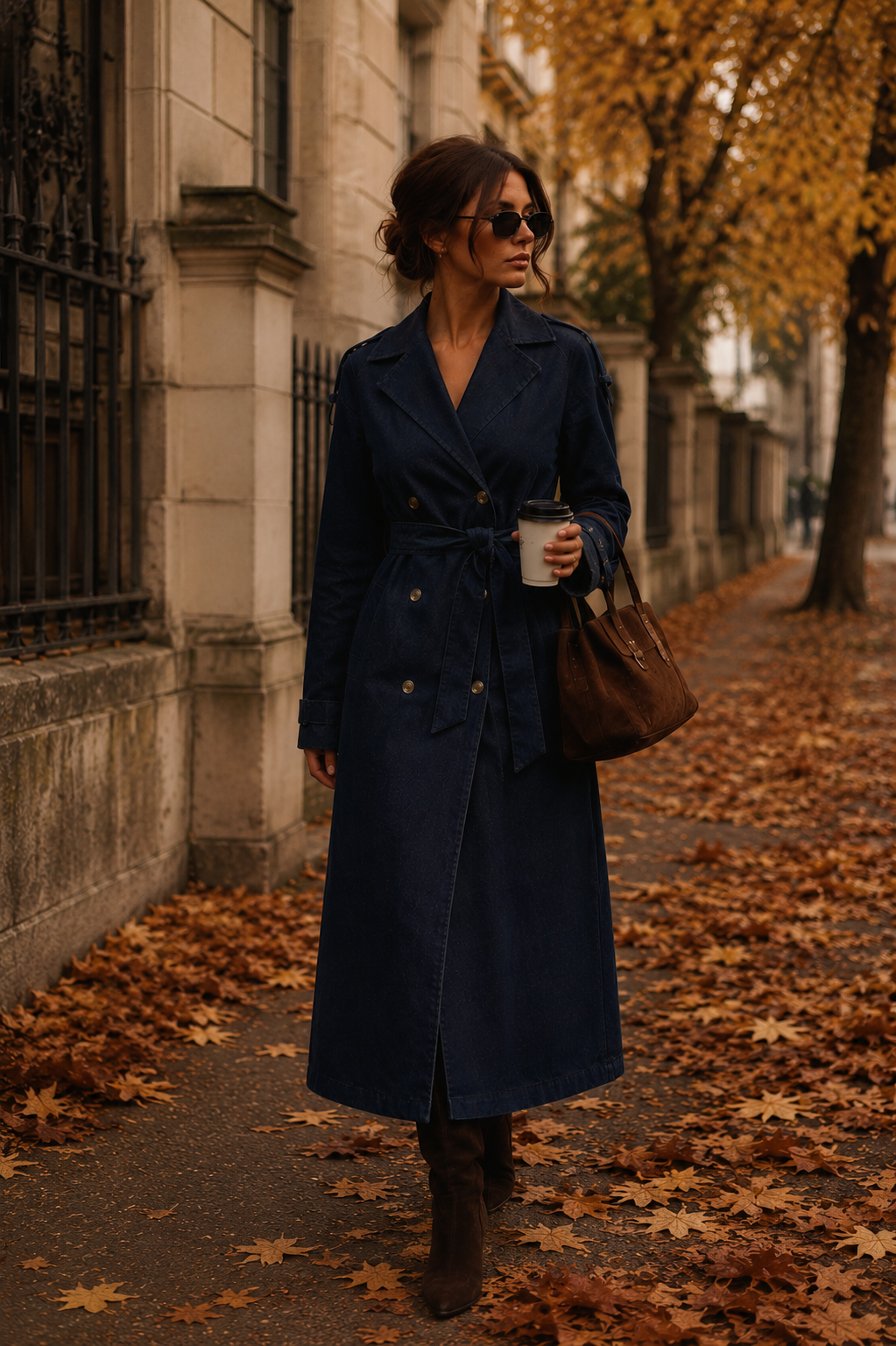 Ella Denim Trench Coat
