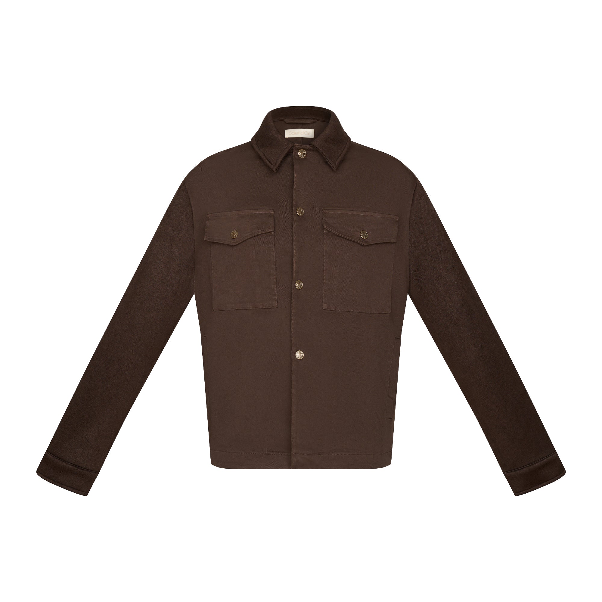 Oakleigh Denim Jacket with soft knit sleeves & collar