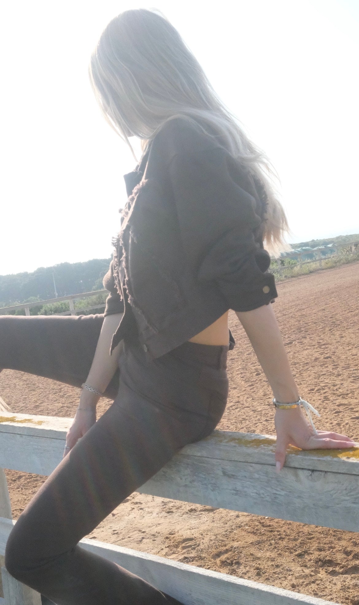 Oakleigh Flared Denim Pants with soft backpockets