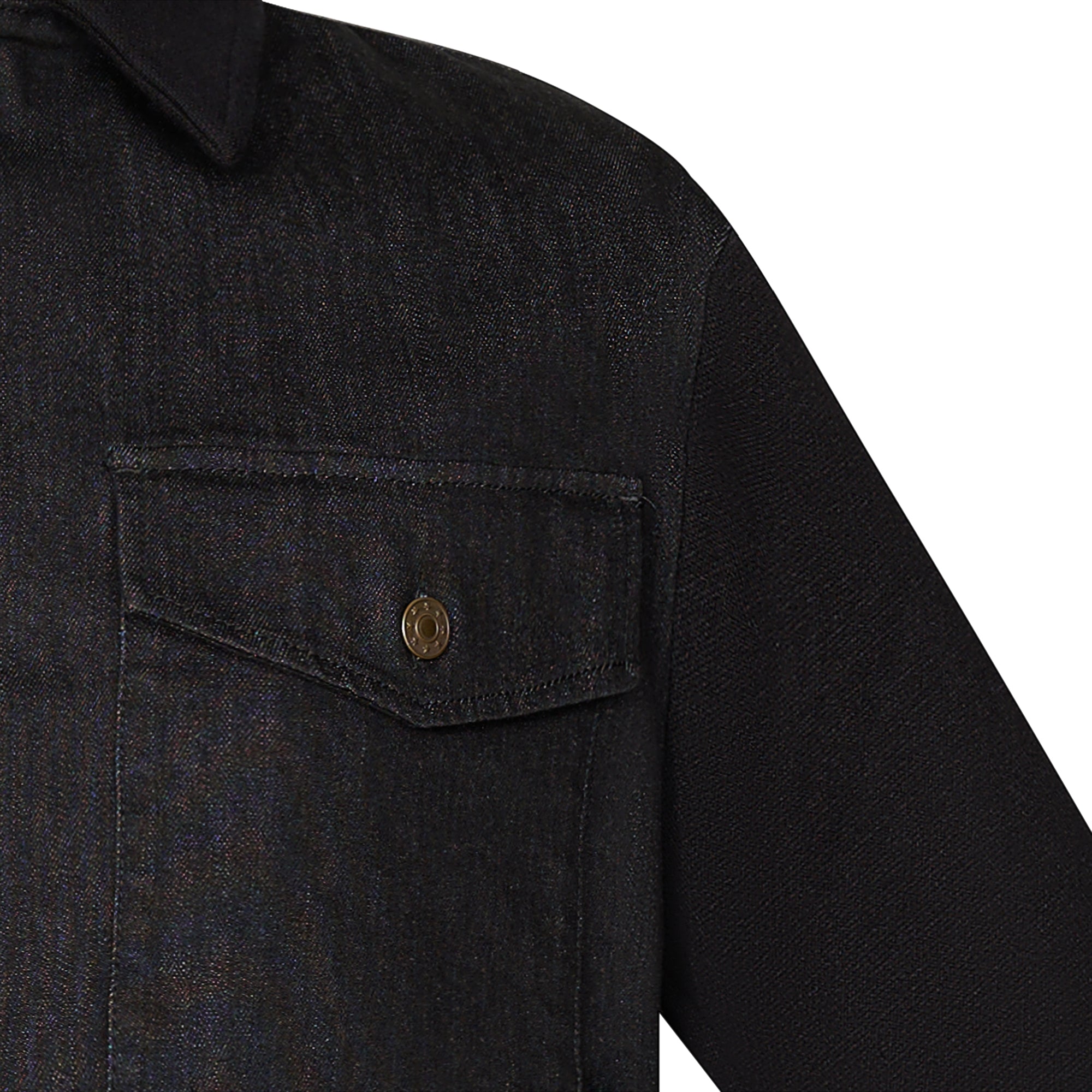 Oakleigh Denim Jacket with soft knit sleeves & collar