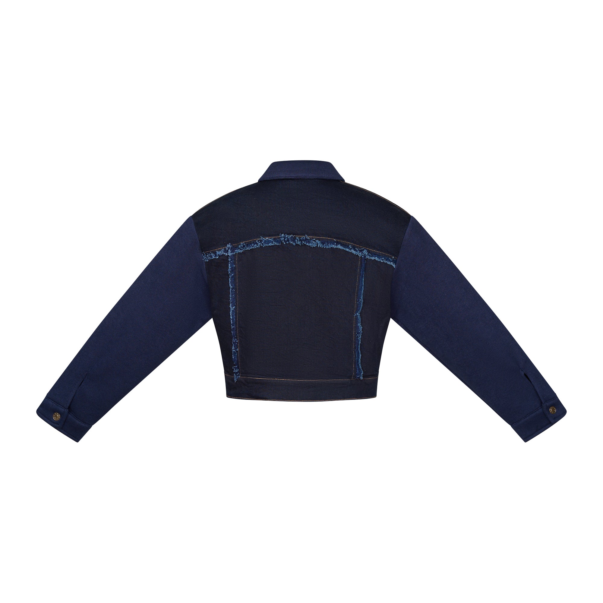 Oakleigh Denim Jacket with soft knit sleeves & collar Kids