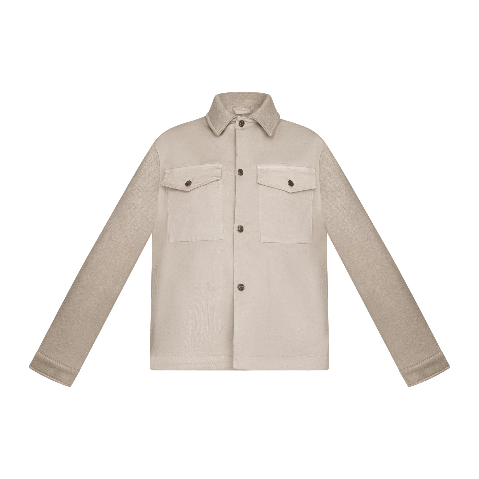 Oakleigh Denim Jacket with soft knit sleeves & collar