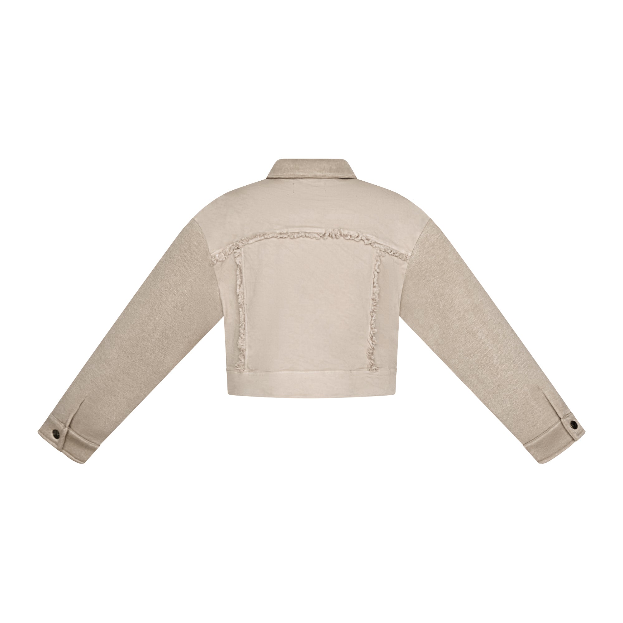 Oakleigh Denim Jacket with soft knit sleeves & collar